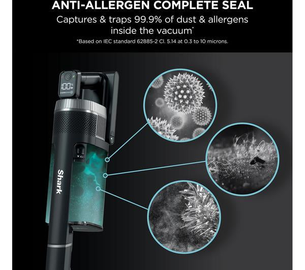 SHARK Stratos Anti-Hair Wrap Cordless Stick Vacuum with Double Battery | IZ420UKT