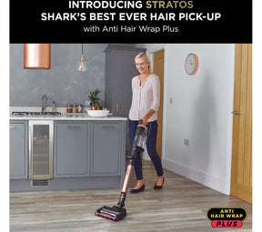 Shark Stratos Cordless Stick Vacuum Cleaner - Grey/Rose Gold | IZ400UK