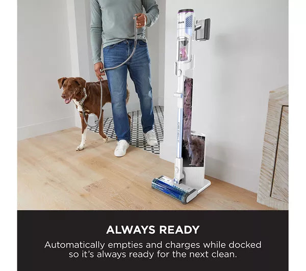 SHARK Detect Clean & Empty Pet Cordless Vacuum Cleaner - Cloudy Blue | IW4621UKT