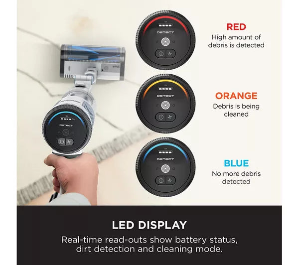 SHARK Detect Clean & Empty Pet Cordless Vacuum Cleaner - Cloudy Blue | IW4621UKT