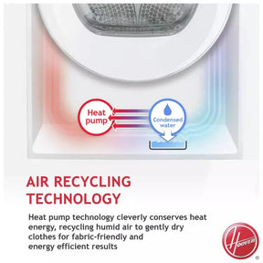 Hoover 8KG Heat Pump Tumble Dryer - White | HLEH8A2DE-80