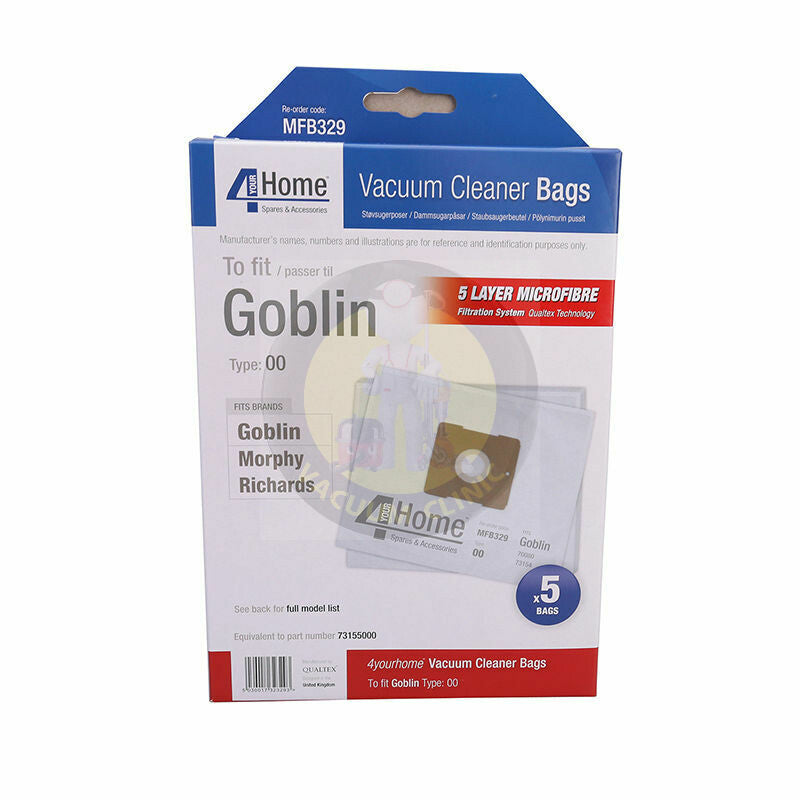 4 YOUR HOME Micro Fibre Bags RE:Goblin/Morphy Richards || EXSMFB329