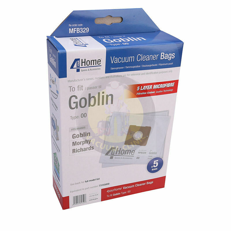 4 YOUR HOME Micro Fibre Bags RE:Goblin/Morphy Richards || EXSMFB329