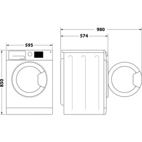 Hotpoint NDB 9635 W UK - White 9KG/6KG Washer Dryer - 1400 RPM - D energy