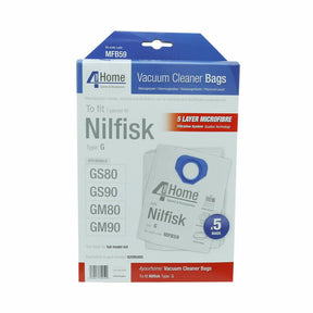 4 YOUR HOME Nilfisk Vacuum Bags Fits GM80 GS80 GM90 GS90 GA70 Cloth Dust Bags || MFB59