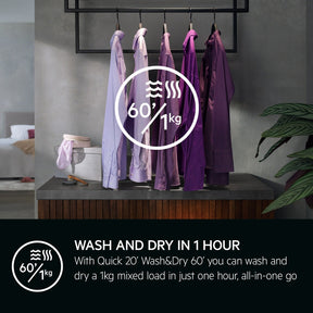 AEG L7WE74634BI - Integrated 7KG/4KG Washer Dryer - 1600 RPM - D energy