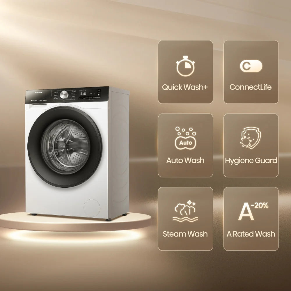 Hisense WD3S1043BW3 - White 10.5KG/6KG Washer Dryer - 1400 RPM - D Energy Rating