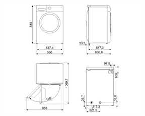 Smeg WDN064SLDUK - White 10KG/6KG Washer Dryer - 1400 RPM - C/D Energy