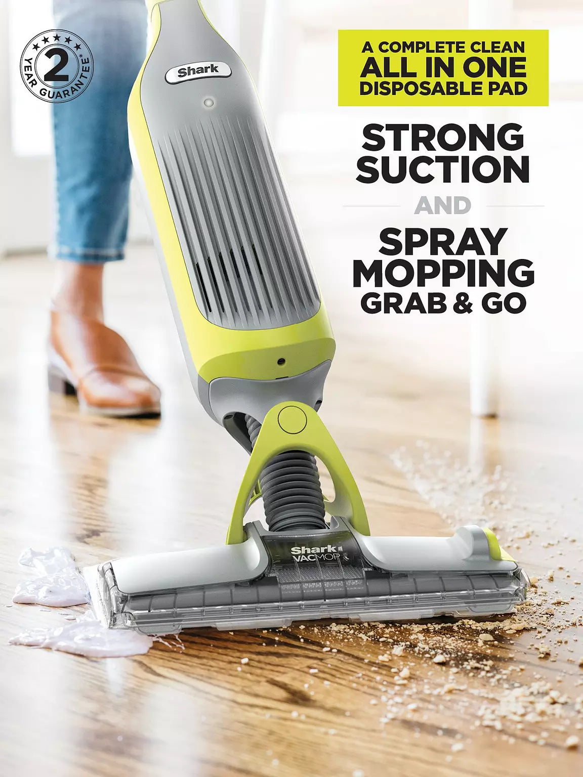 Shark VacMop Cordless 2-in-1 Vacuum Mop with Targeted Spray | VM200UK