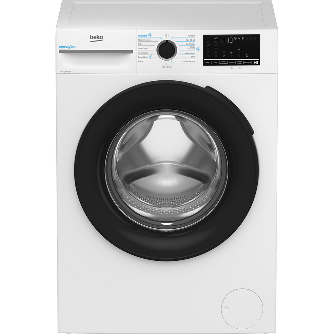 Beko EnergySpin™ 8kg 1400rpm Washing Machine White | BM3WT4841IW
