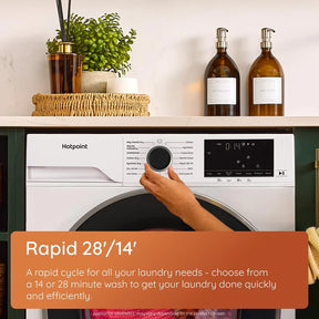 Hotpoint HBD 1781 ANTI STAIN UK - White 10KG/7KG Washer Dryer - 1800 RPM - A-10% | D Energy
