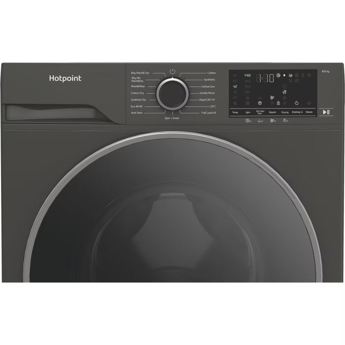 Hotpoint HBD 8680G ANTISTAIN UK - Graphite 8/6KG Washer Dryer - 1400 RPM - A Energy