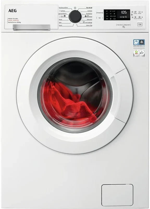 AEG LWX60846B - White 8KG/4KG Washer Dryer - 1600 RPM - D energy