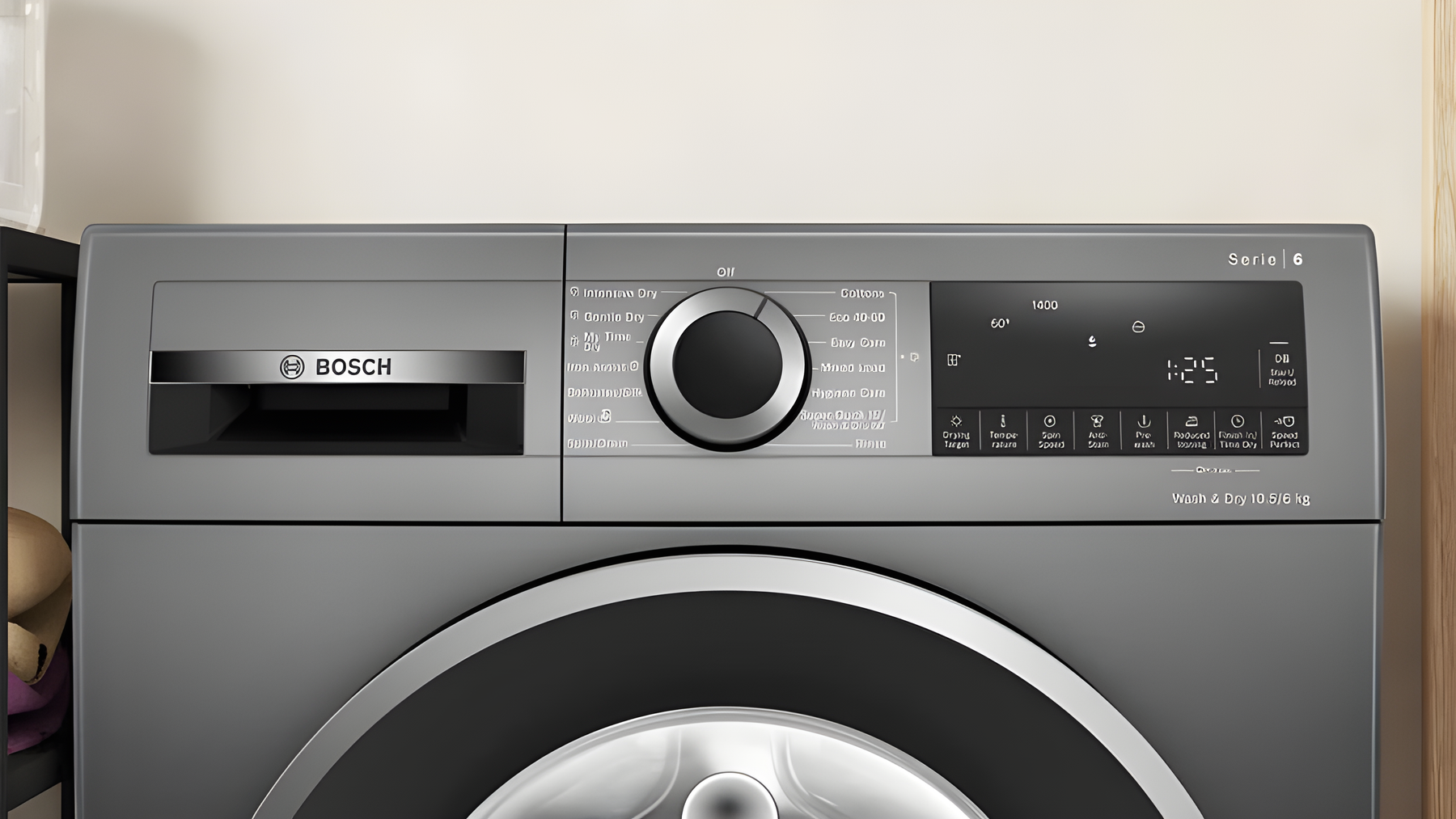 Bosch Series 6 WNG254R1GB - Graphite 10.5KG/6KG Washer Dryer - 1400 RPM - A/D energy