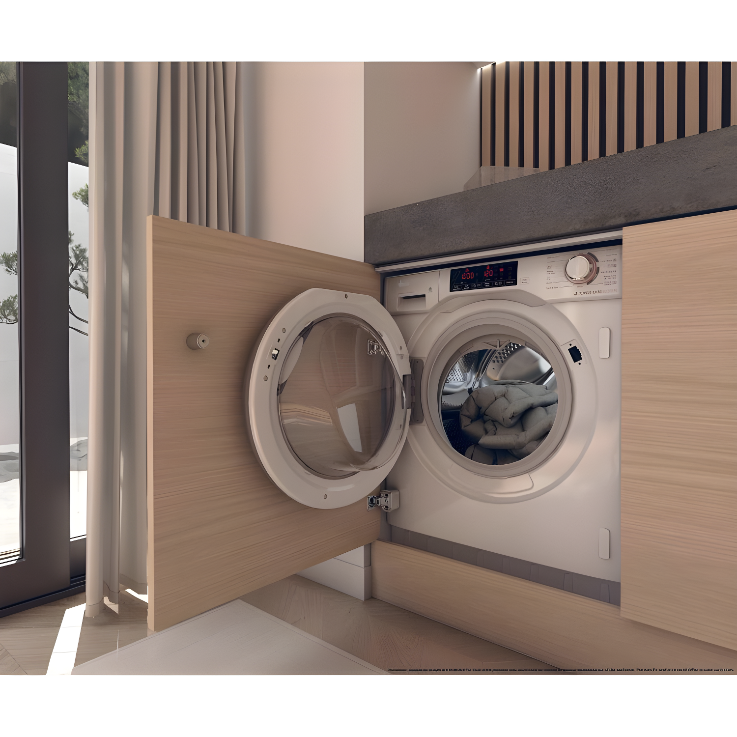 Hoover HBD 485D13-80 - White 8KG/5KG Integrated Washer Dryer - 1400 RPM - E Energy