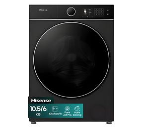 Hisense WD5I1045BBQ - Black 10.5KG Washer Dryer - 1400 RPM - D Energy Rating