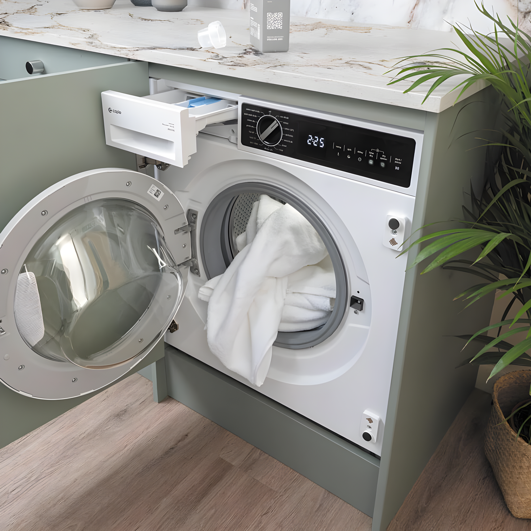 Caple WDi3310 - White 8/5KG Integrated Washer Dryer - 1400 RPM - A Energy